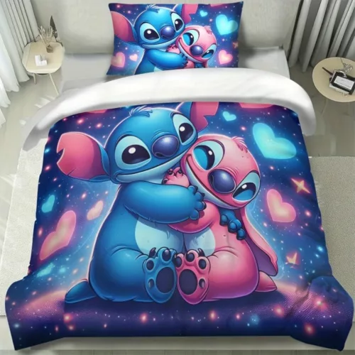 Parure de lit Stitch et Angel câlins – Douceur Disney pour nuits féeriques et confort tout en tendresse