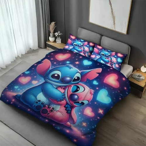 Parure de lit Stitch et Angel câlins – Douceur Disney pour nuits féeriques et confort tout en tendresse