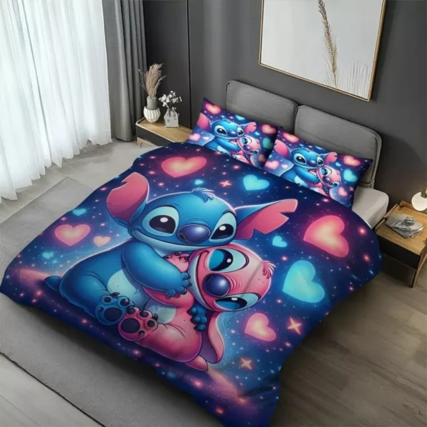Parure de lit Stitch et Angel câlins – Douceur Disney pour nuits féeriques et confort tout en tendresse