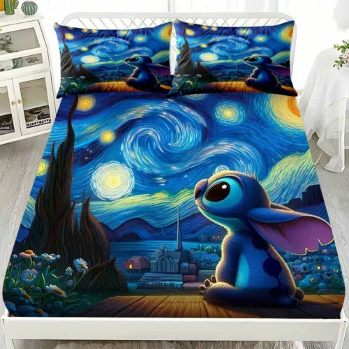 Parure de lit Stitch nuit étoilée – Confort ultra doux et rêve magique pour enfants