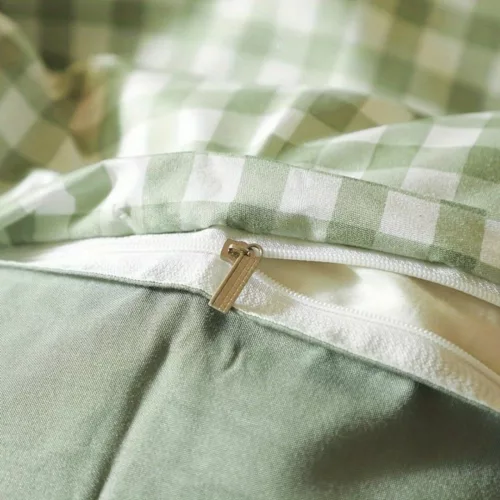 Parure de lit vichy style campagne – Ambiance cosy et champêtre pour des nuits paisibles et stylées