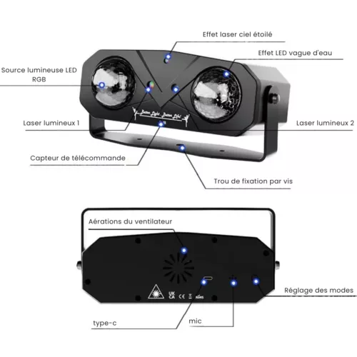 Projecteur ciel étoilé extérieur télécommandé – Ambiance magique et relaxante pour vos soirées en plein air