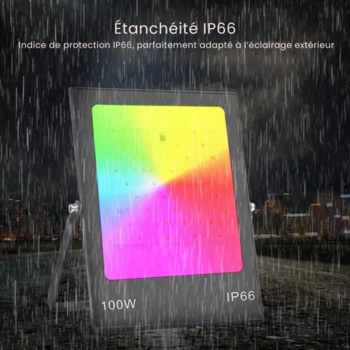 Projecteur led multicolore étanche extérieur jardin – Ambiance festive garantie – Résistant pluie & intempéries – Idéal terrasse, arbres, allées
