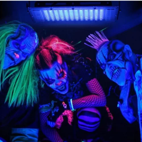 Projecteur lumière noire uv pour fête – Ambiance fluorescente garantie pour soirées, anniversaires et événements fluorescents