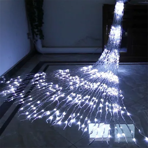 Rideau led effet cascade pour soirée – Ambiance magique garantie pour mariages, fêtes et événements élégants