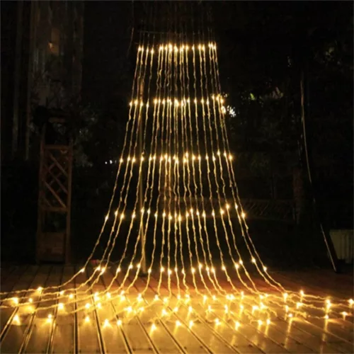 Rideau led effet cascade pour soirée – Ambiance magique garantie pour mariages, fêtes et événements élégants