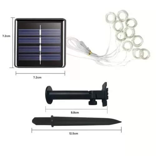 Rideau lumineux led solaire pour pergola – Ambiance féérique extérieure sans électricité – Éclairage autonome et éco-friendly
