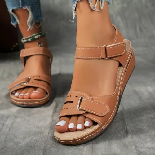 Sandales à plateforme ajustables été respirantes à bout ouvert – Confort ultime et style léger pour vos journées ensoleillées