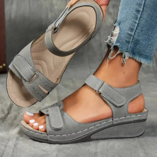 Sandales à plateforme ajustables été respirantes à bout ouvert – Confort ultime et style léger pour vos journées ensoleillées