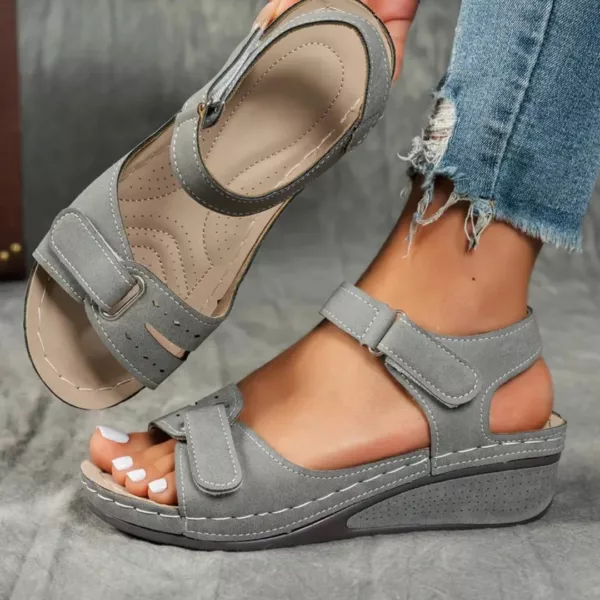 Sandales à plateforme ajustables été respirantes à bout ouvert – Confort ultime et style léger pour vos journées ensoleillées