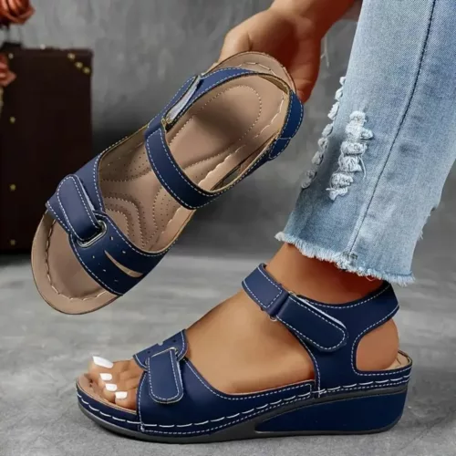 Sandales à plateforme ajustables été respirantes à bout ouvert – Confort ultime et style léger pour vos journées ensoleillées