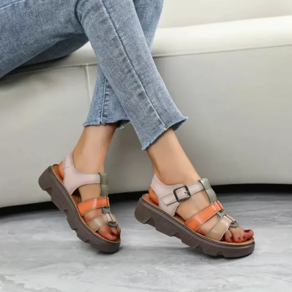 Sandales compensées confort multibrides femme – Élégance estivale et maintien optimal toute la journée