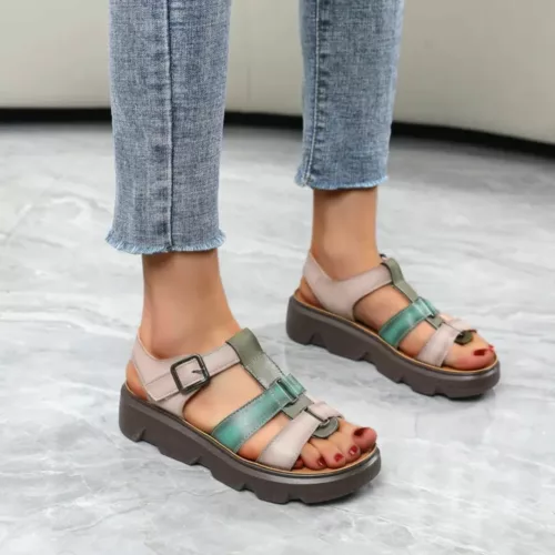 Sandales compensées confort multibrides femme – Élégance estivale et maintien optimal toute la journée