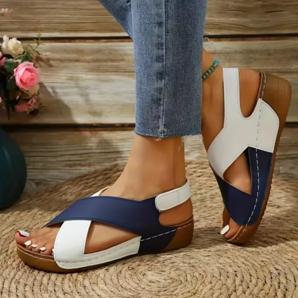 Sandales compensées femme confort croisé – élégance estivale et maintien idéal pour vos longues journées
