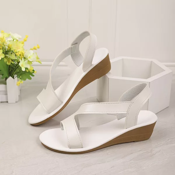Sandales compensées femme élégantes confort – Look chic et pieds légers tout l’été – Talon stable et idéal pour marcher longtemps