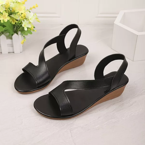 Sandales compensées femme élégantes confort – Look chic et pieds légers tout l’été – Talon stable et idéal pour marcher longtemps