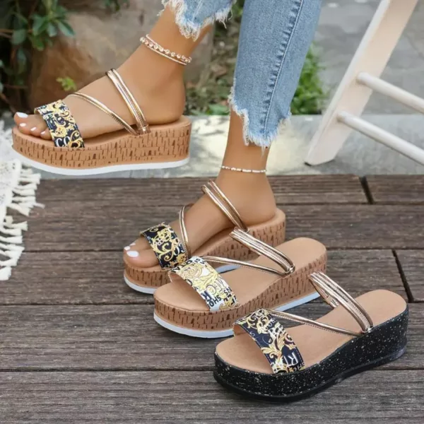 Sandales compensées femme été design