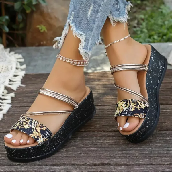 Sandales compensées femme été design