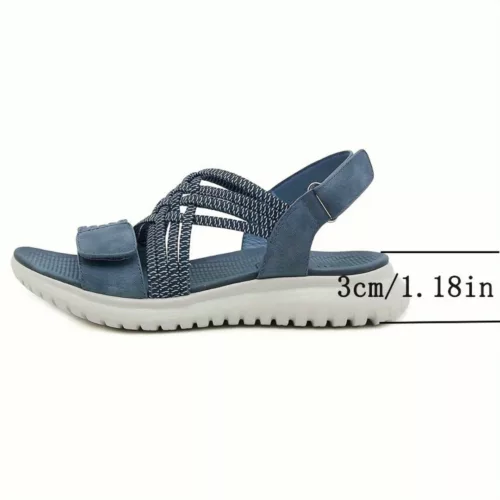 Sandales élastiques confort marche femme – Semelle légère antichoc – Idéales pour longues balades sans douleur