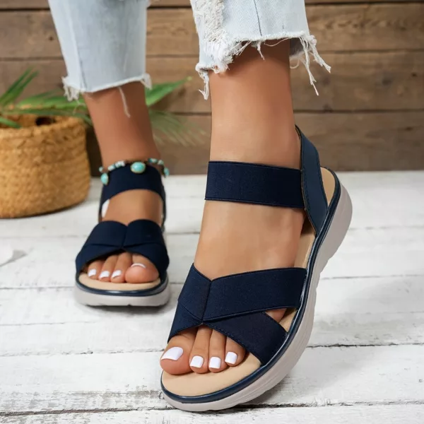 Sandales élastiques femme confort été