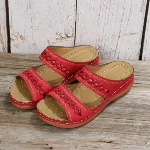 Sandales larges cousues confort femme – Marche sans douleur tout l’été – Maintien parfait et style élégant