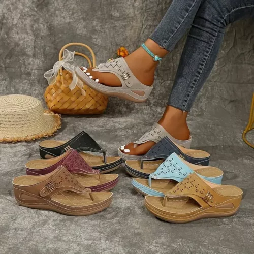 Sandales mi-talons confort voûte – Élégance et maintien parfait pour marcher sans douleurs tout l'été