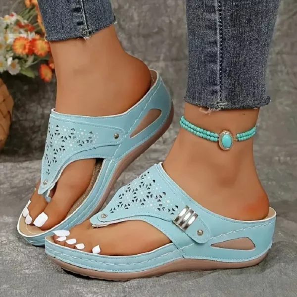 Sandales mi-talons confort voûte – Élégance et maintien parfait pour marcher sans douleurs tout l'été