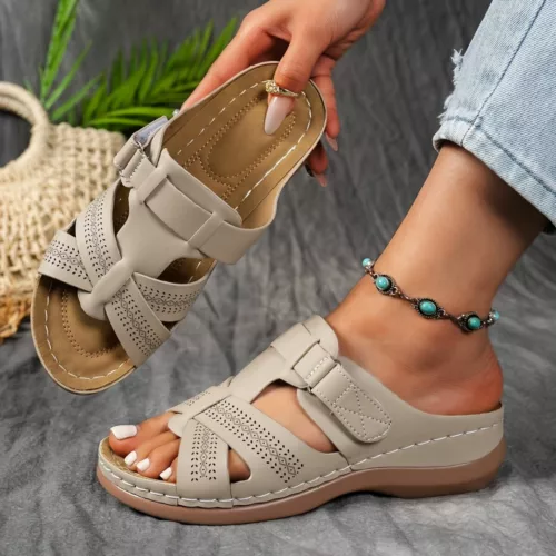 Sandales orthopédiques antidérapantes à bride – confort absolu pour pieds sensibles – marche stable et sans douleur