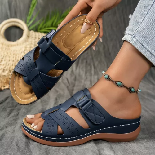 Sandales orthopédiques antidérapantes à bride – confort absolu pour pieds sensibles – marche stable et sans douleur