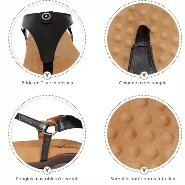 Sandales orthopédiques été bride confort