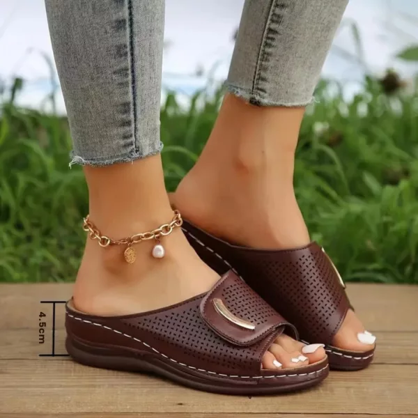 Sandales orthopédiques vintage bout ouvert – Confort ultime et style rétro pour soulager vos pieds au quotidien