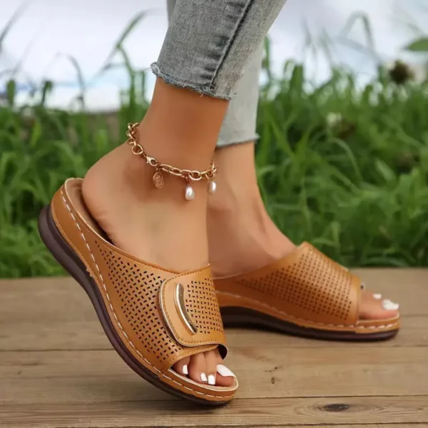 Sandales orthopédiques vintage bout ouvert – Confort ultime et style rétro pour soulager vos pieds au quotidien