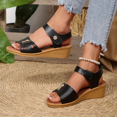 Sandales plateforme à talon orthopédique – Confort ultime & allure élancée pour vos journées actives