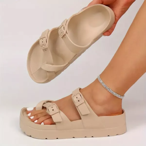 Sandales plateforme femme boucle tendance – style chic et confort tout-terrain pour élancer votre silhouette