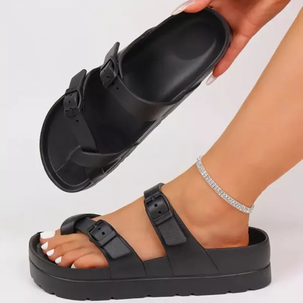 Sandales plateforme femme boucle tendance – style chic et confort tout-terrain pour élancer votre silhouette