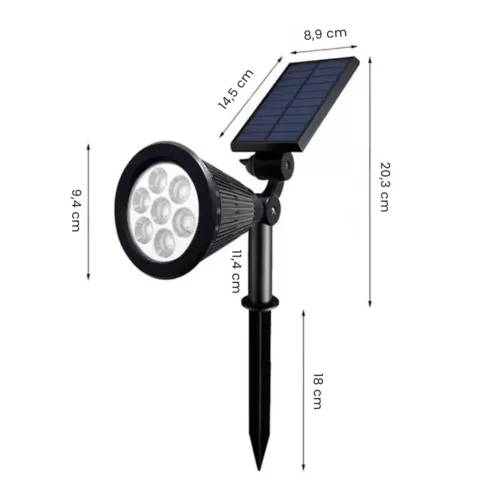 Spot lumineux solaire autonome fête de nuit – Éclairez vos soirées d’extérieur sans électricité, ambiance magique garantie