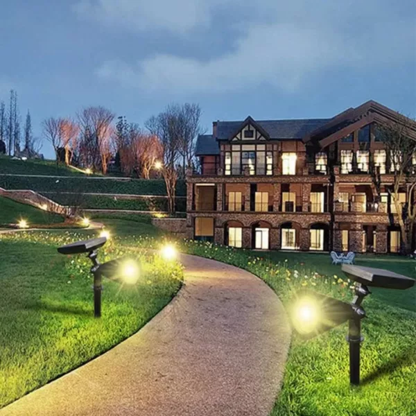 Spot lumineux solaire autonome fête de nuit – Éclairez vos soirées d’extérieur sans électricité, ambiance magique garantie
