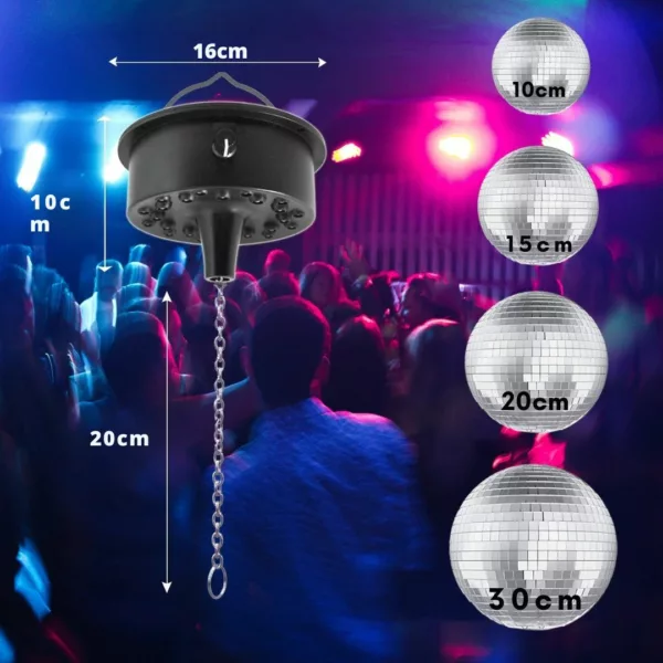 Support mural pour boule disco motorisée – Fixation solide et rotative pour soirées lumineuses réussies