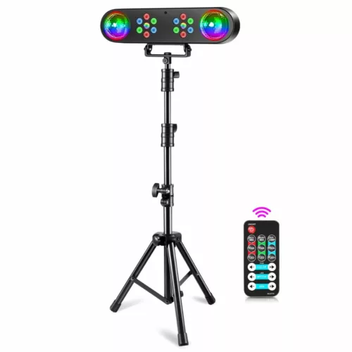 Support portatif boule disco effet lumineux – Ambiance festive instantanée partout – Compact, facile à emporter