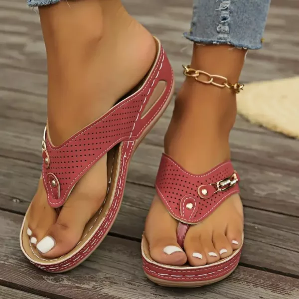 Tongs ajourées bijou confort femme – Élégantes et légères pour l'été – Marche ultra-confortable et style raffiné