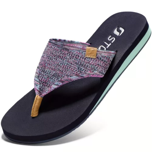 Tongs femme semelle épaisse confort – Marche légère et stylée – Idéales pour l'été et les pieds sensibles