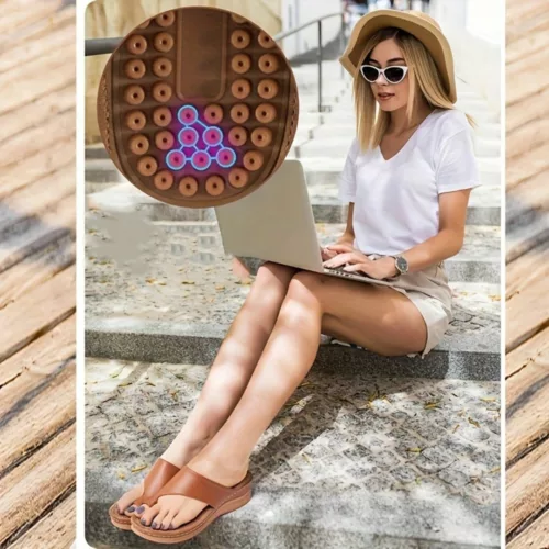Tongs massage orthopédiques semelle confort – soulage les douleurs plantaires, marche sans fatigue