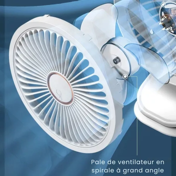 Ventilateur de table lumineux pour terrasse
