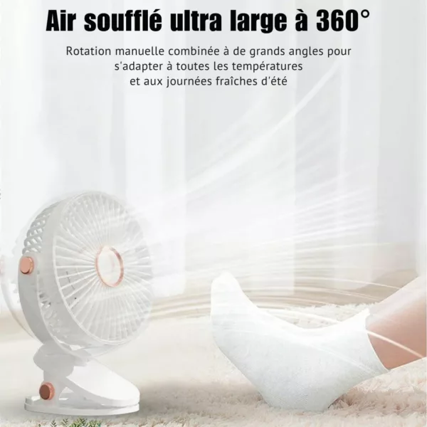 Ventilateur led portable ambiance soirée extérieure