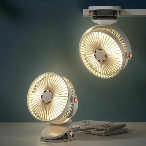 Ventilateur led portable ambiance soirée extérieure