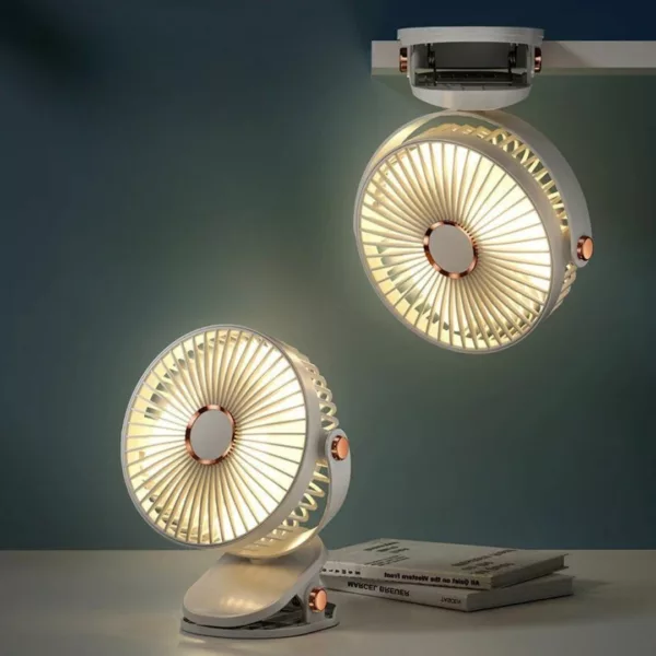 Ventilateur led portable ambiance soirée extérieure