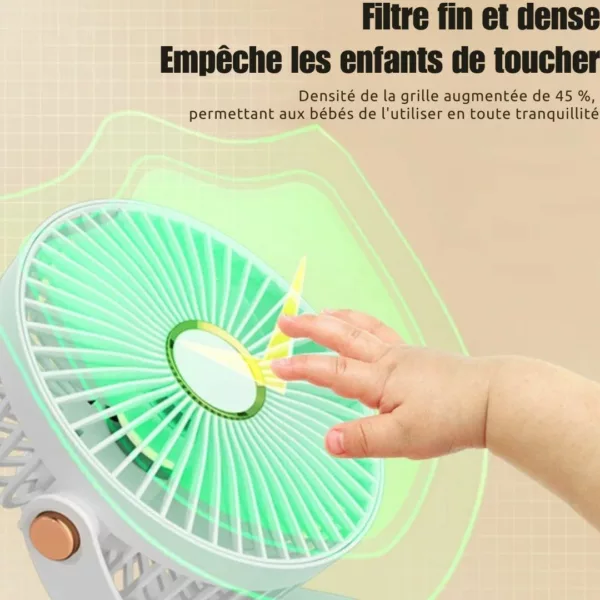 Ventilateur led portable ambiance soirée extérieure