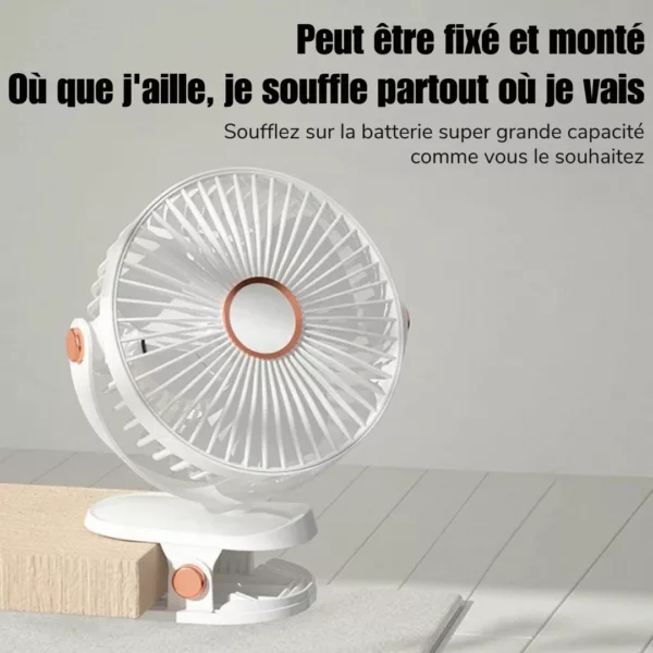 Ventilateur led portable ambiance soirée extérieure