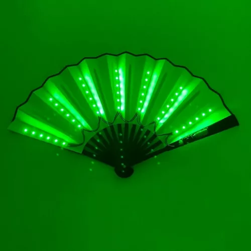 Ventilateur portable lumineux led pour fête – Accessoire fun et rafraîchissant pour soirées animées et festivals