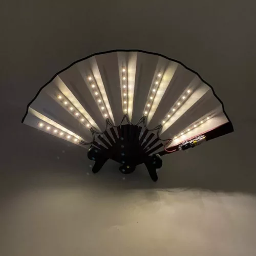 Ventilateur portable lumineux led pour fête – Accessoire fun et rafraîchissant pour soirées animées et festivals